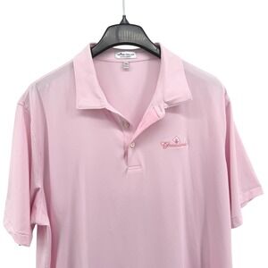Peter Millar Summer Comfort Pink Polo Shirt "Grasslands" Golf Pre-Owned Mens XXL